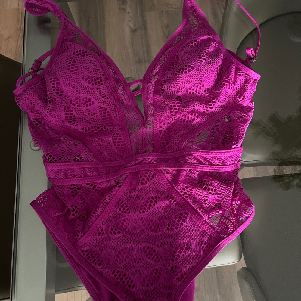 Becca purple lace one piece
